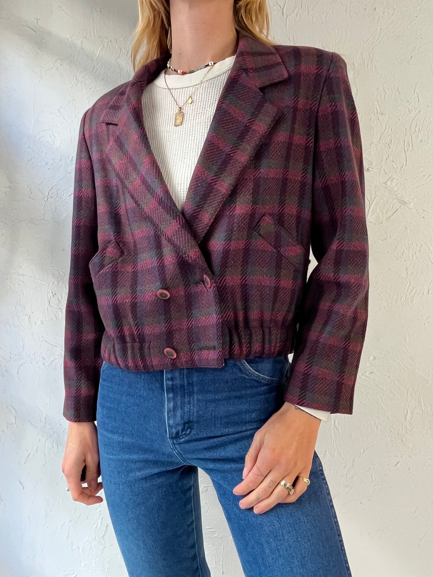 90s 'Proportion' Cropped Blazer Jacket / Small