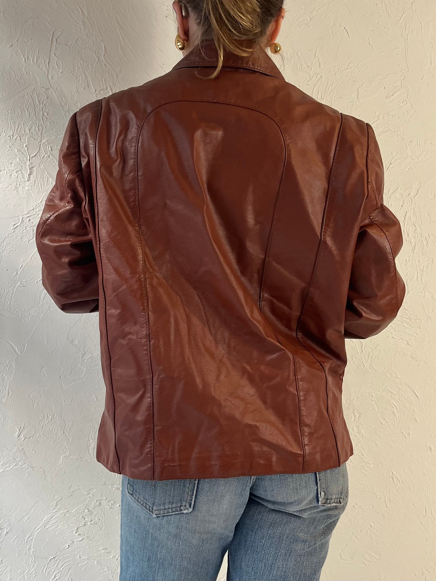 80s ‘Wilsons’ Brown Leather Jacket / Medium