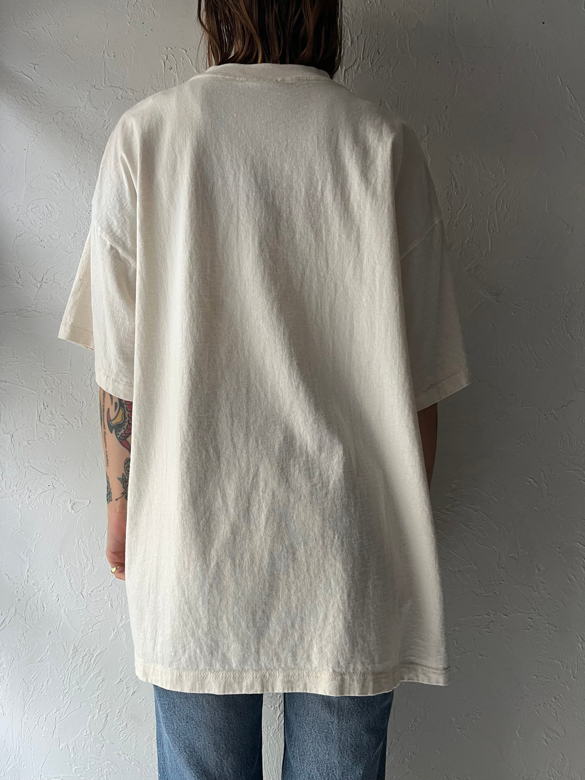 90s ‘No Fear’ Terrier Dog Graphic T-Shirt Vintage Oversized Animal Tee Grunge Streetwear / XL