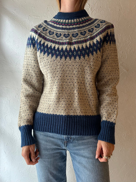90s 'Woolrich' Fair Isle Wool Nylon Sweater / Medium