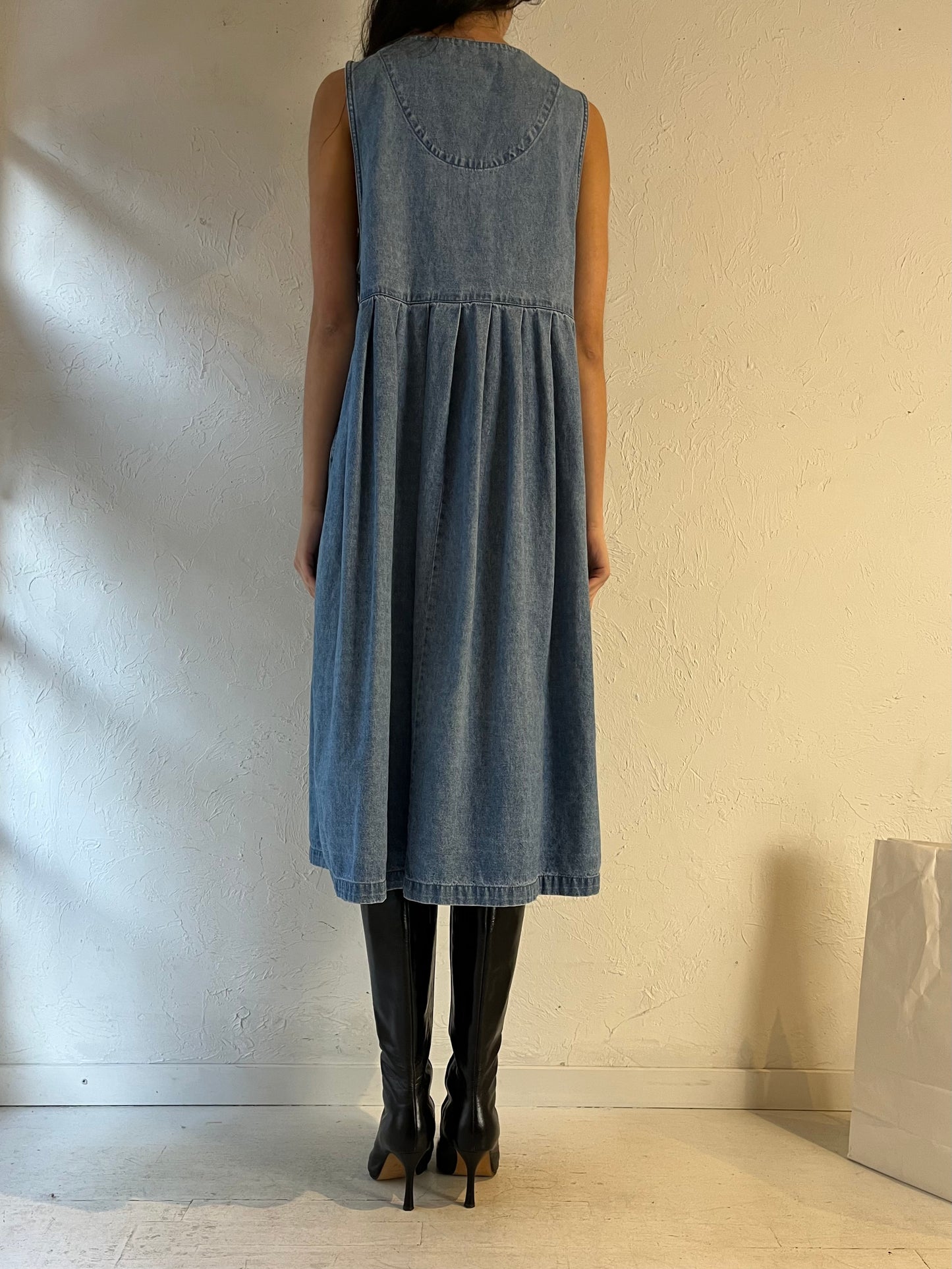 Y2K ‘Dolly Denim’ Denim Midi Dress / Large