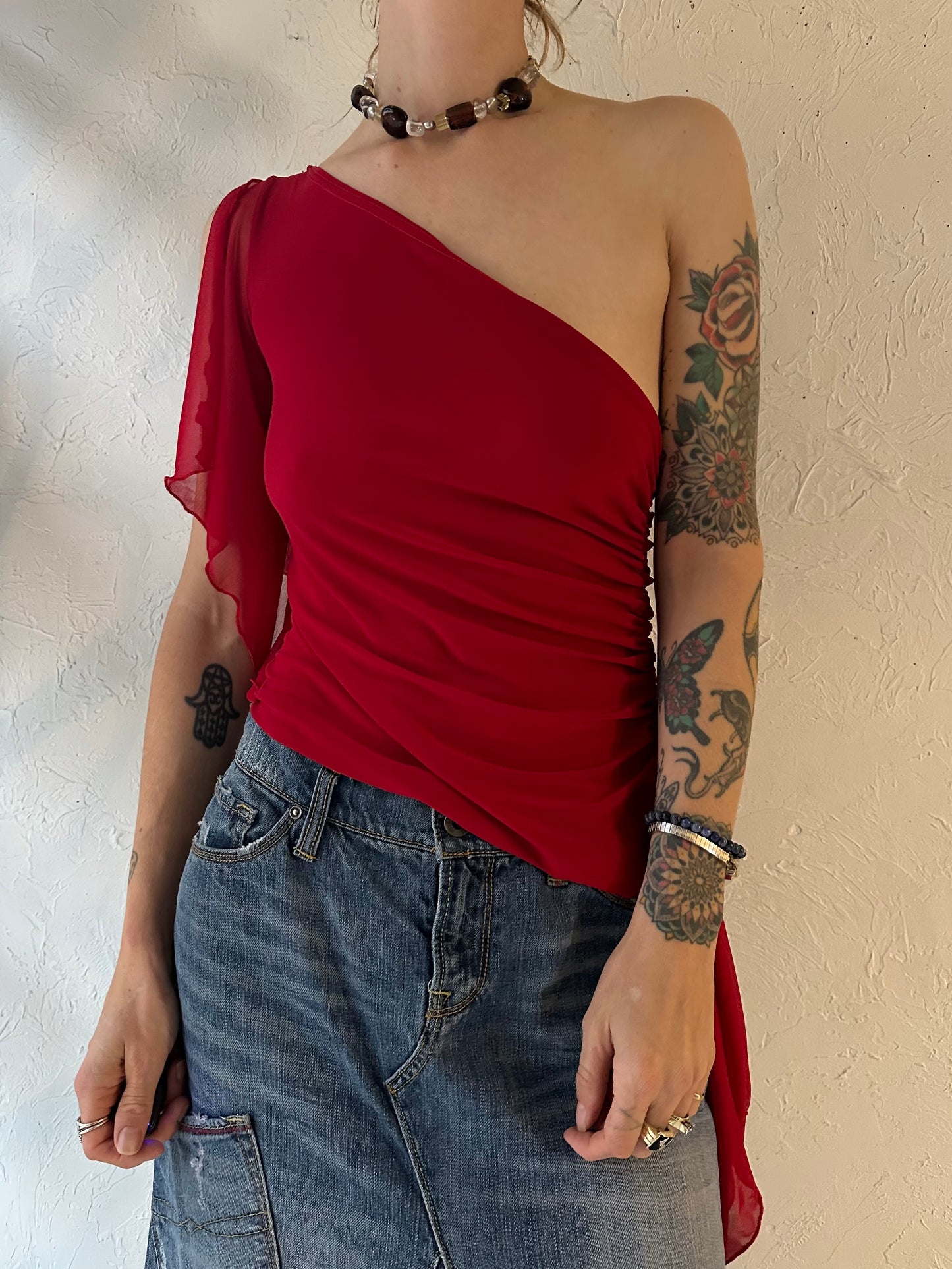 Y2K ‘Mariposa’ One Shoulder Top / Small