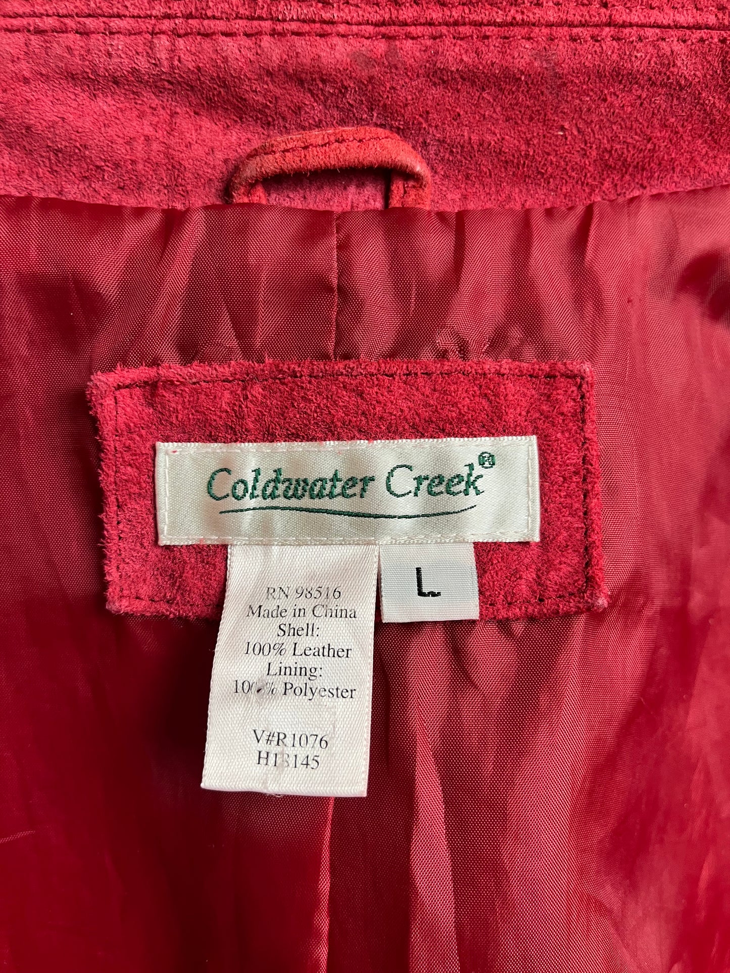 Y2K ‘Coldwater’ Creek Red Suede Jacket / Large