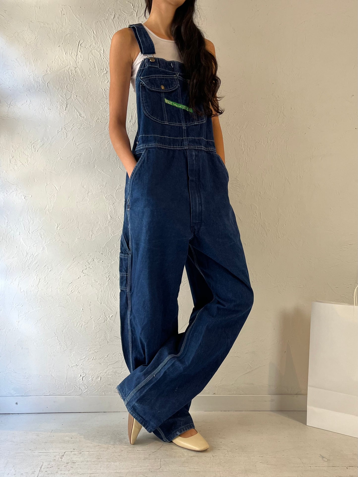 Y2k ‘Key’ Denim Overalls / Large