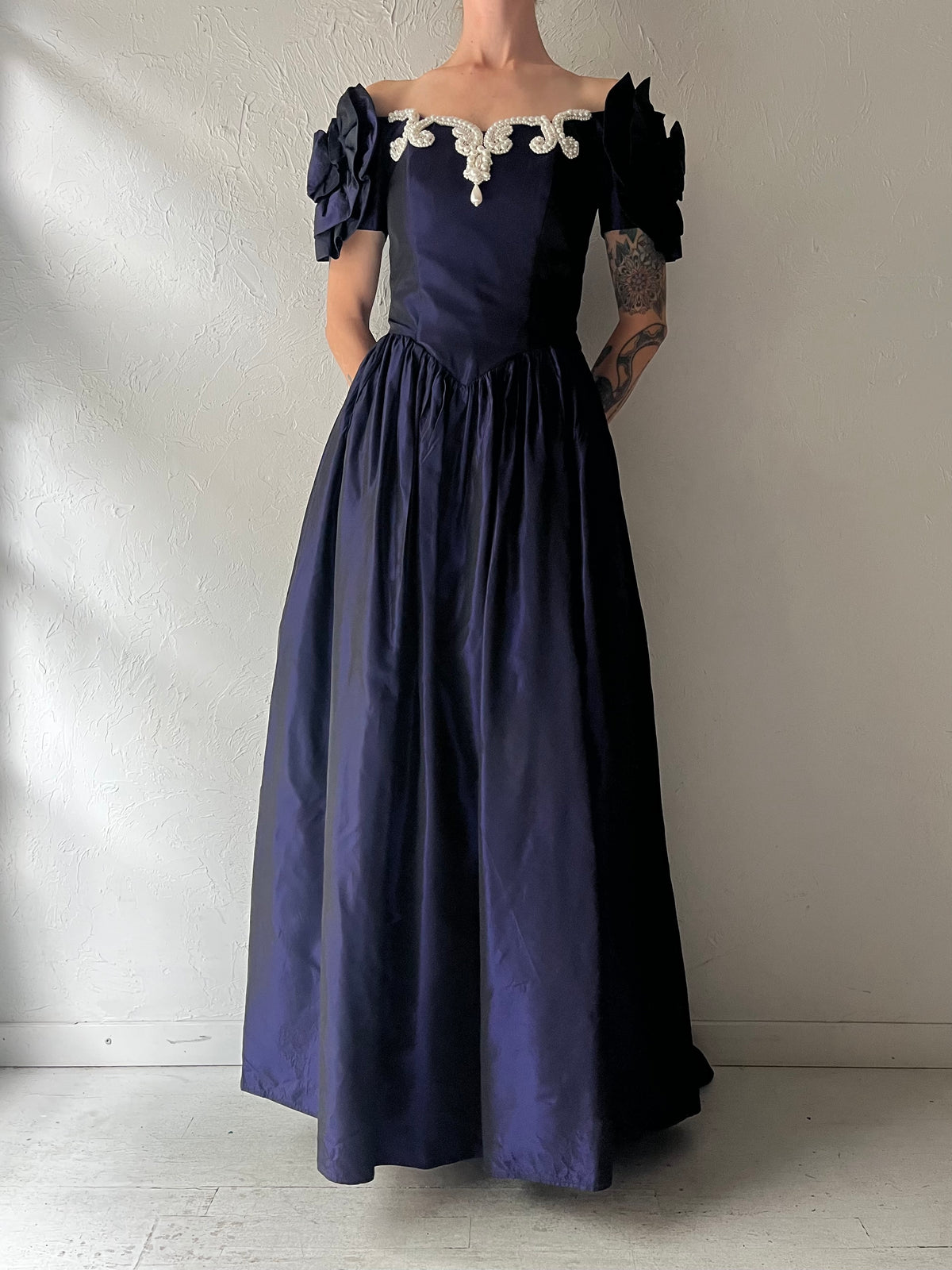 90s ‘Jessica McClintock’ Purple Formal Dress / Small