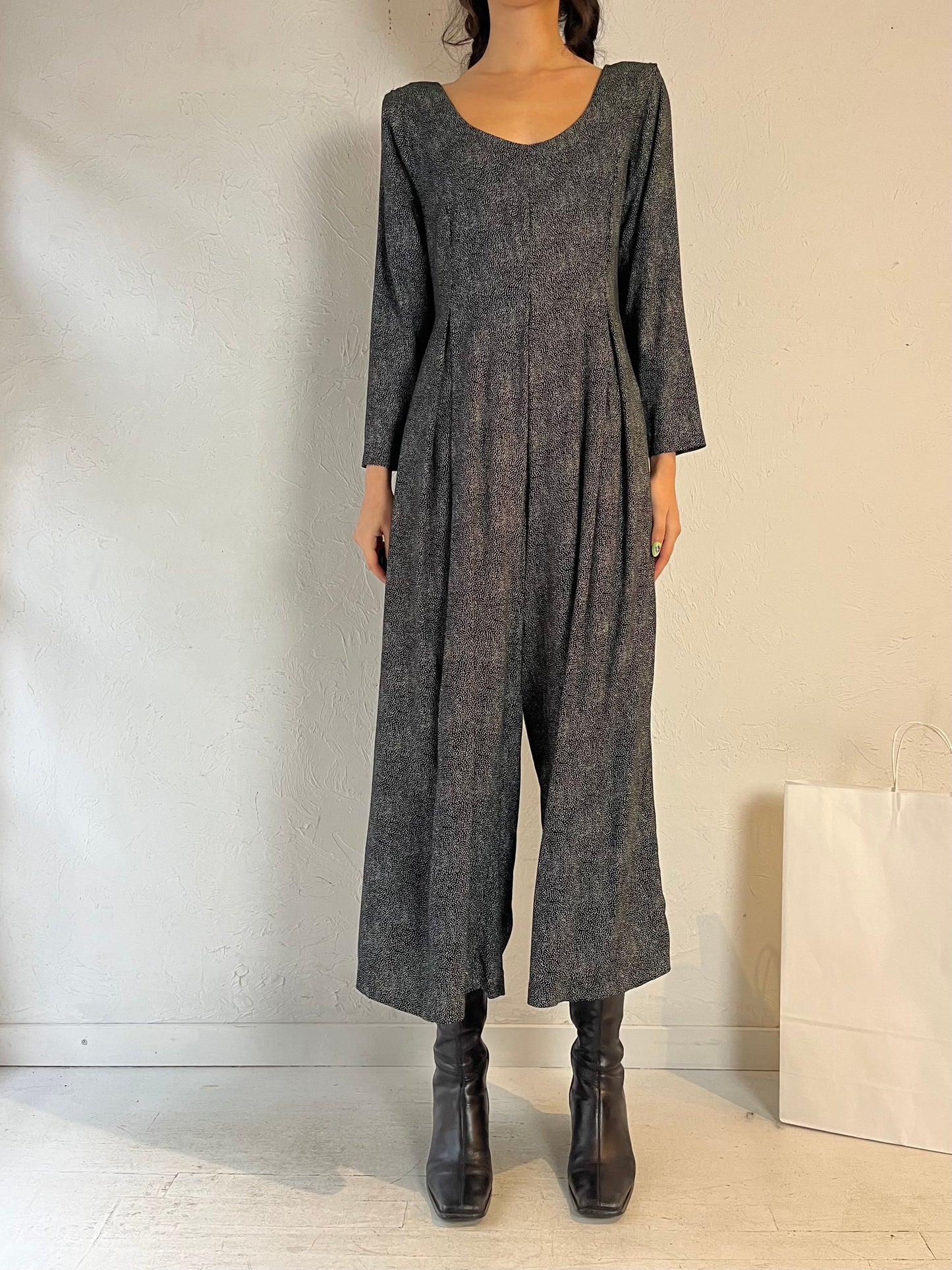 90s ‘Expo’ Wide Leg Jumpsuit / Medium - Large