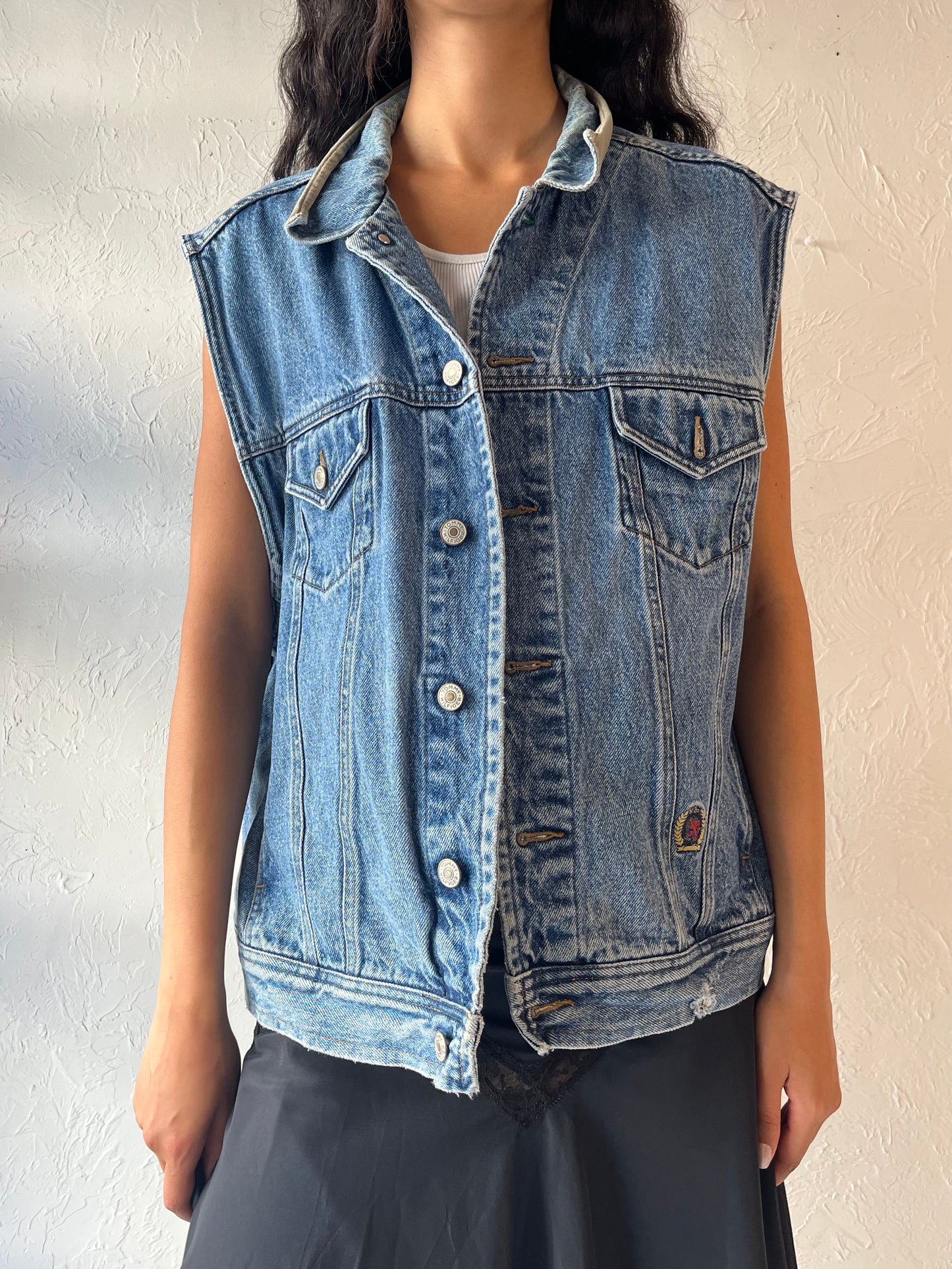 90s 'Tommy Hilfiger' Denim Vest / XL