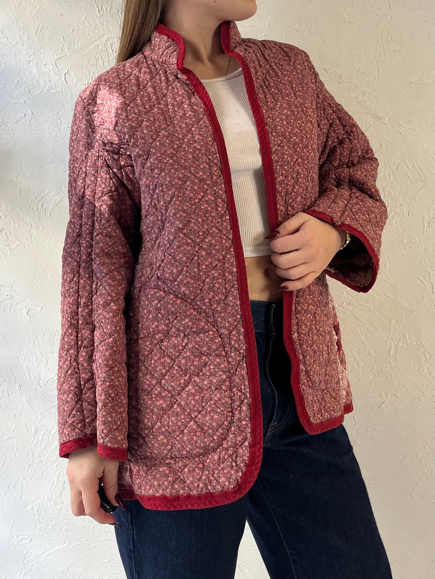 Vintage Handmade Quilted Jacket / Medium