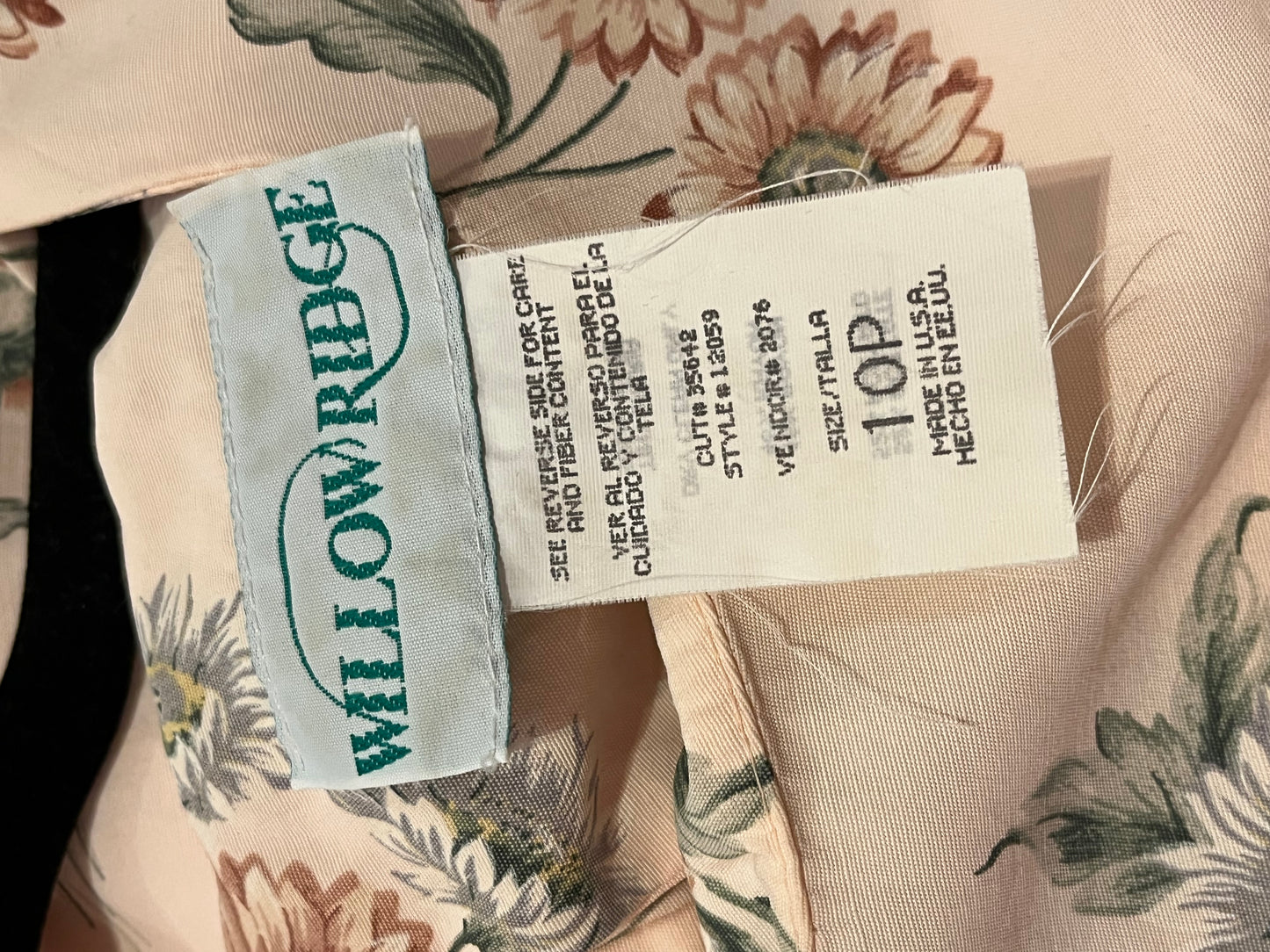 90s 'Willow Ridge'  Floral Dress / Medium