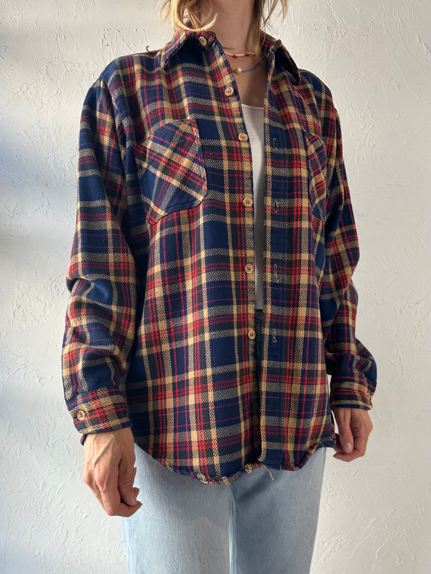 80s 'Big Mac JC Penny' Thick Cotton Flannel Shirt / Medium