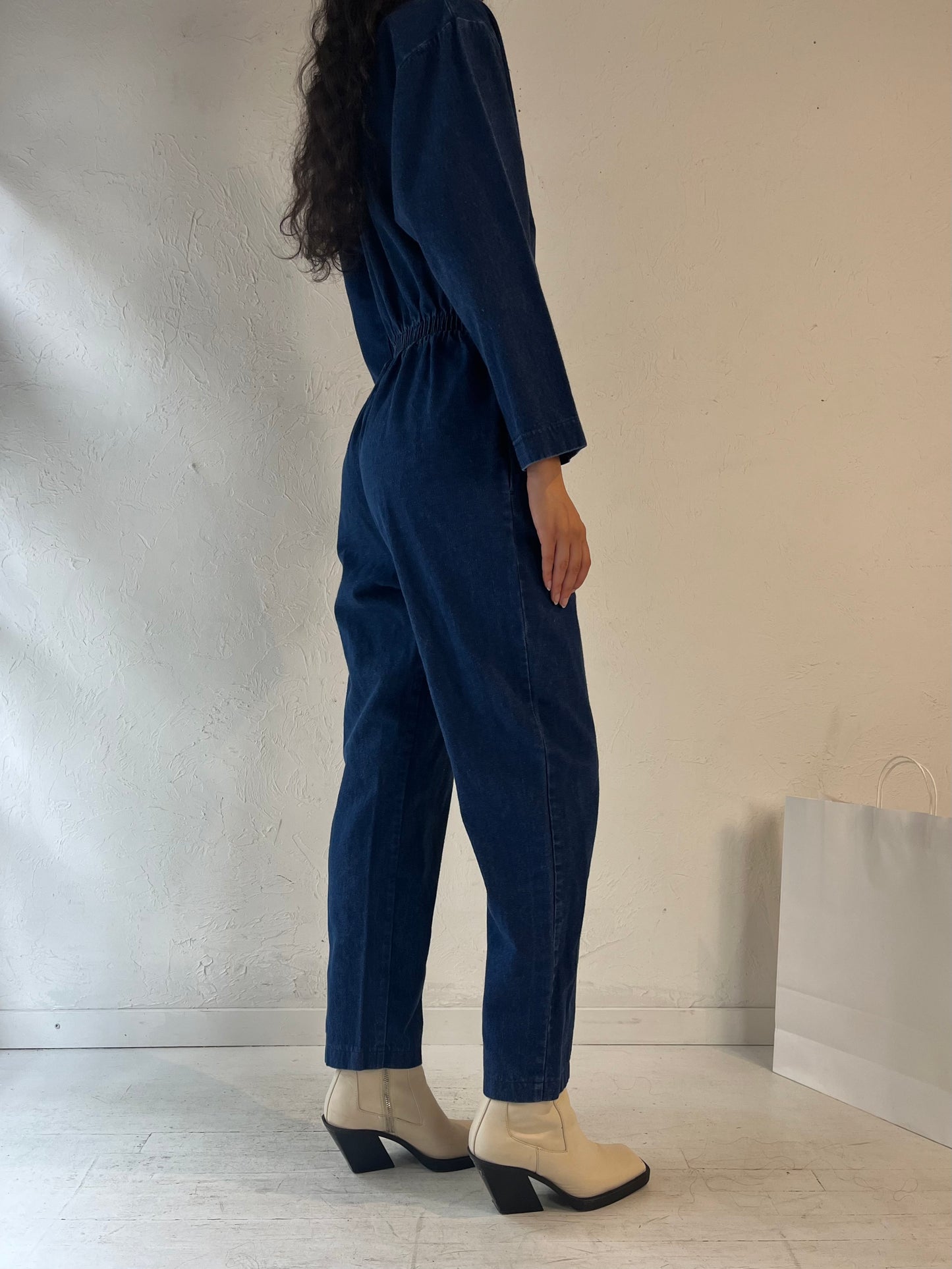 80s 'Boonies' Denim Jumpsuit / Small