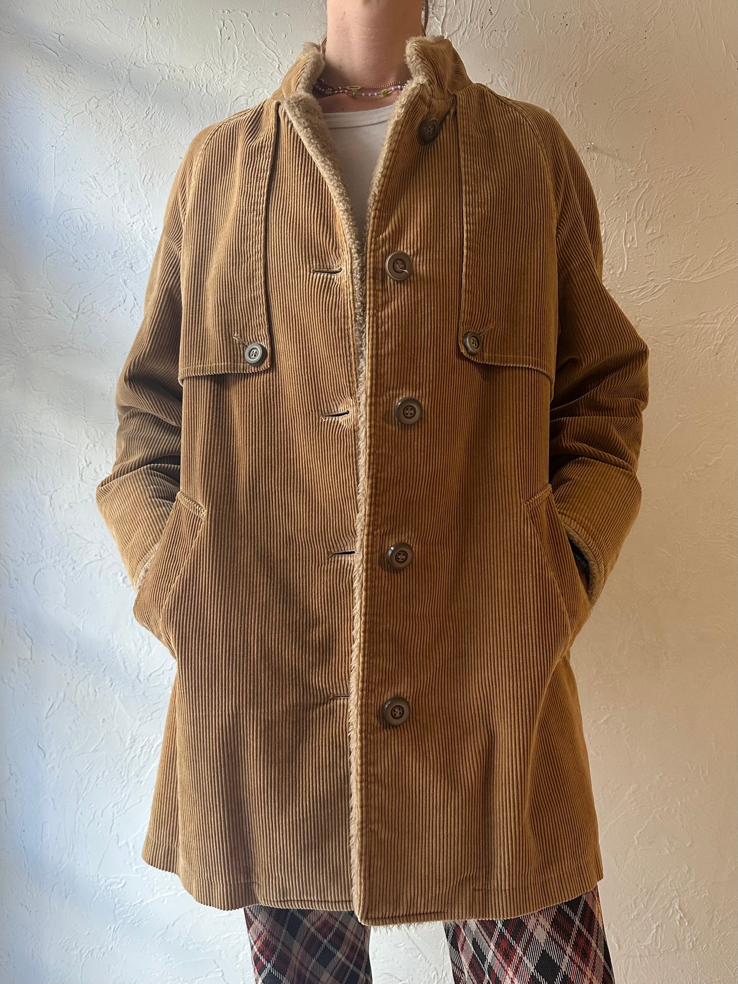 80s 'London Fog' Corduroy Coat / Medium