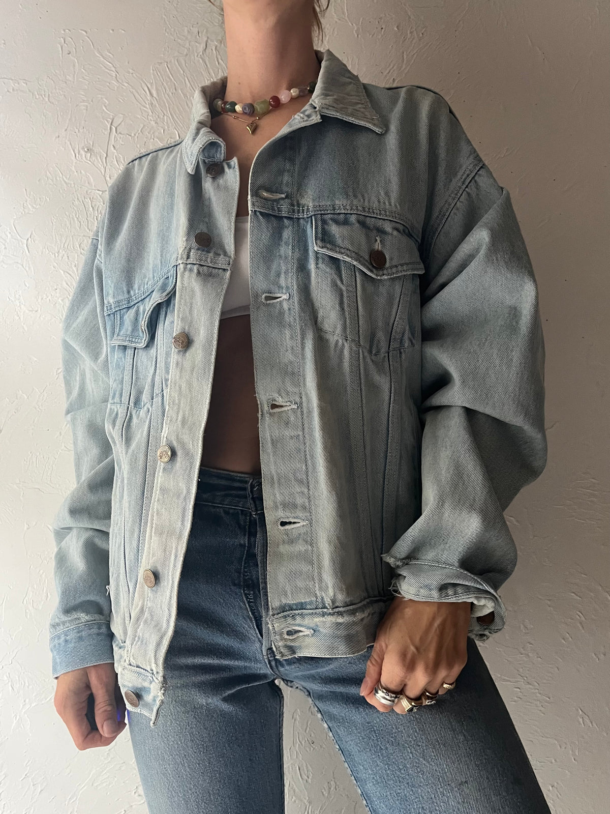 Vintage 'Disney' Embroidered Denim Jacket / Medium