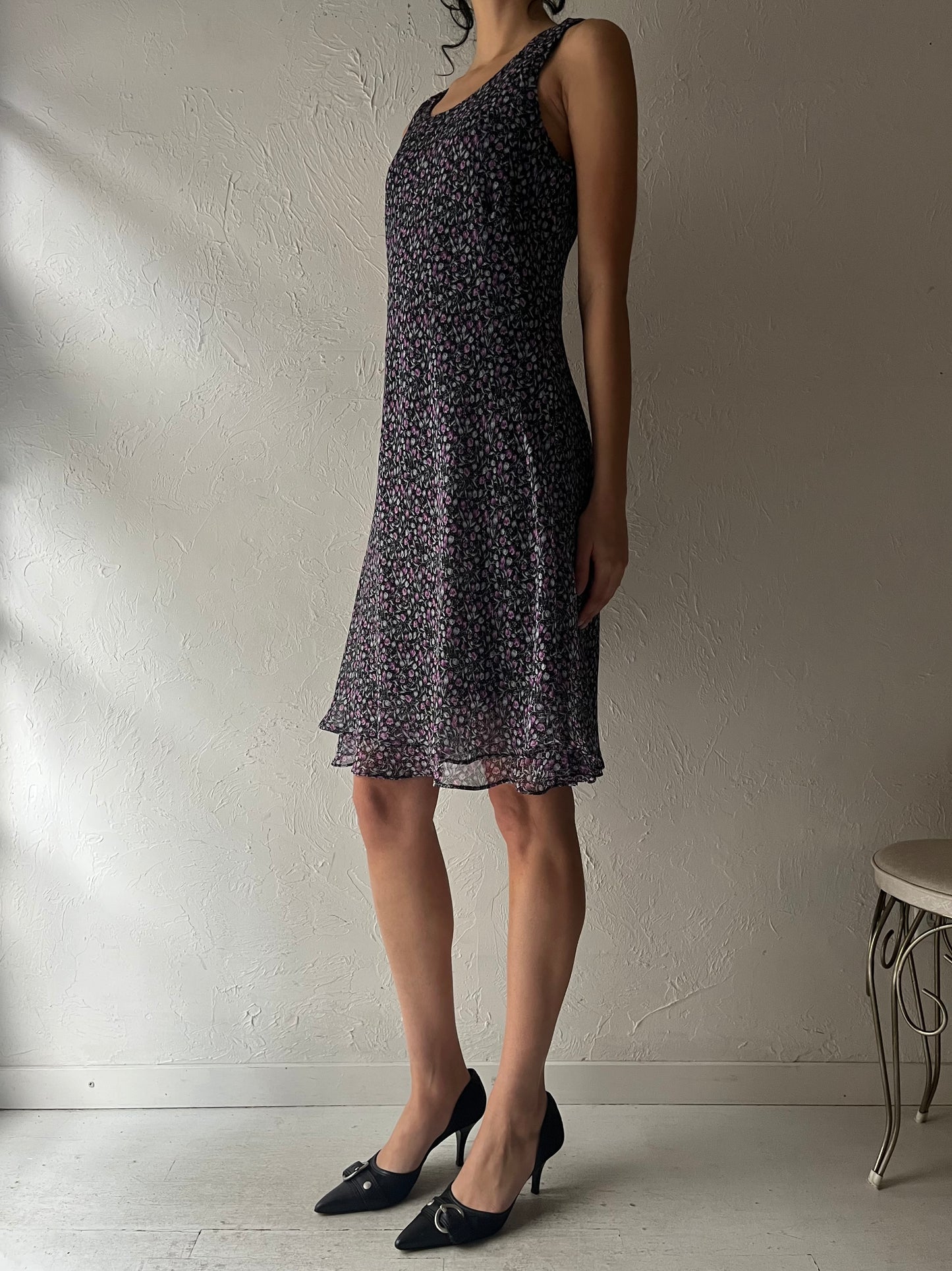 90s 'Tradition' Floral Dress / Large