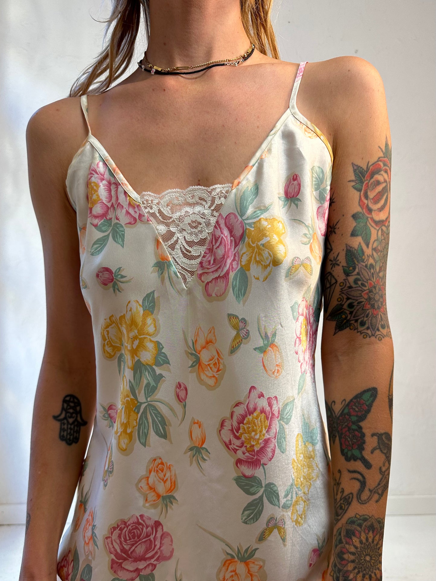 Y2k 'Morgan Taylor' Floral Mini Slip Dress / Small