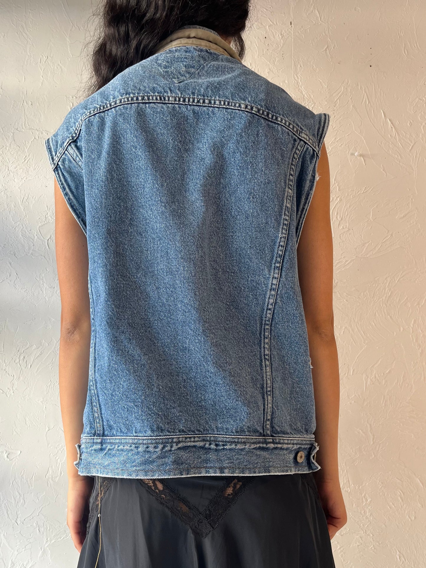 90s 'Tommy Hilfiger' Denim Vest / XL