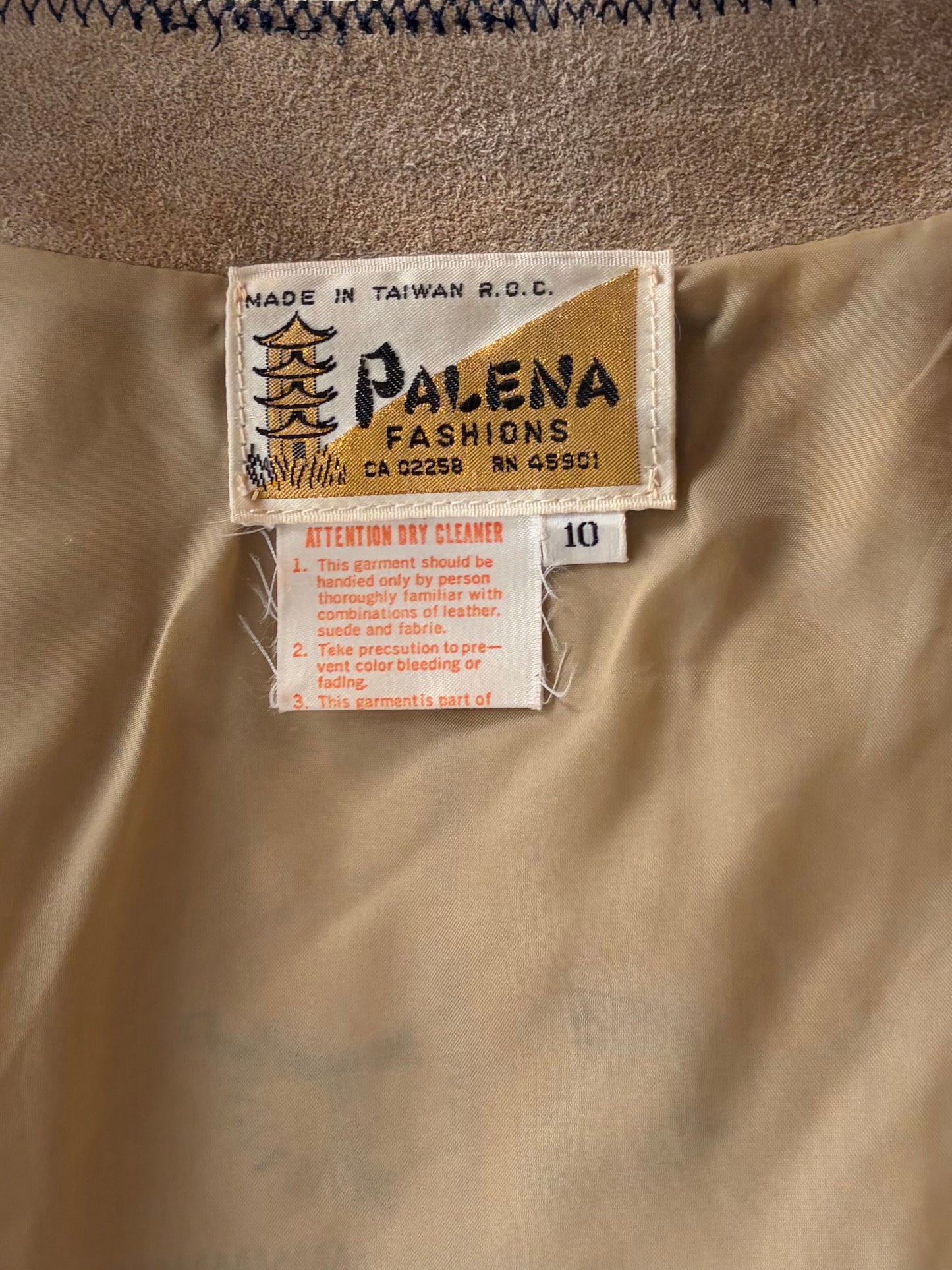 70s 'Palena' Leather Vest / Medium