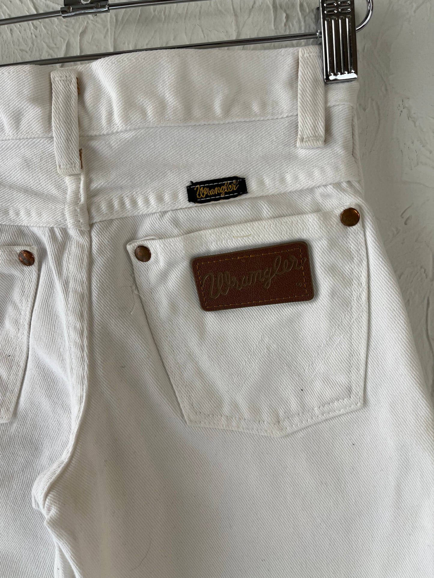 Y2k 'Wrangler' White Denim Kids Jeans / 9