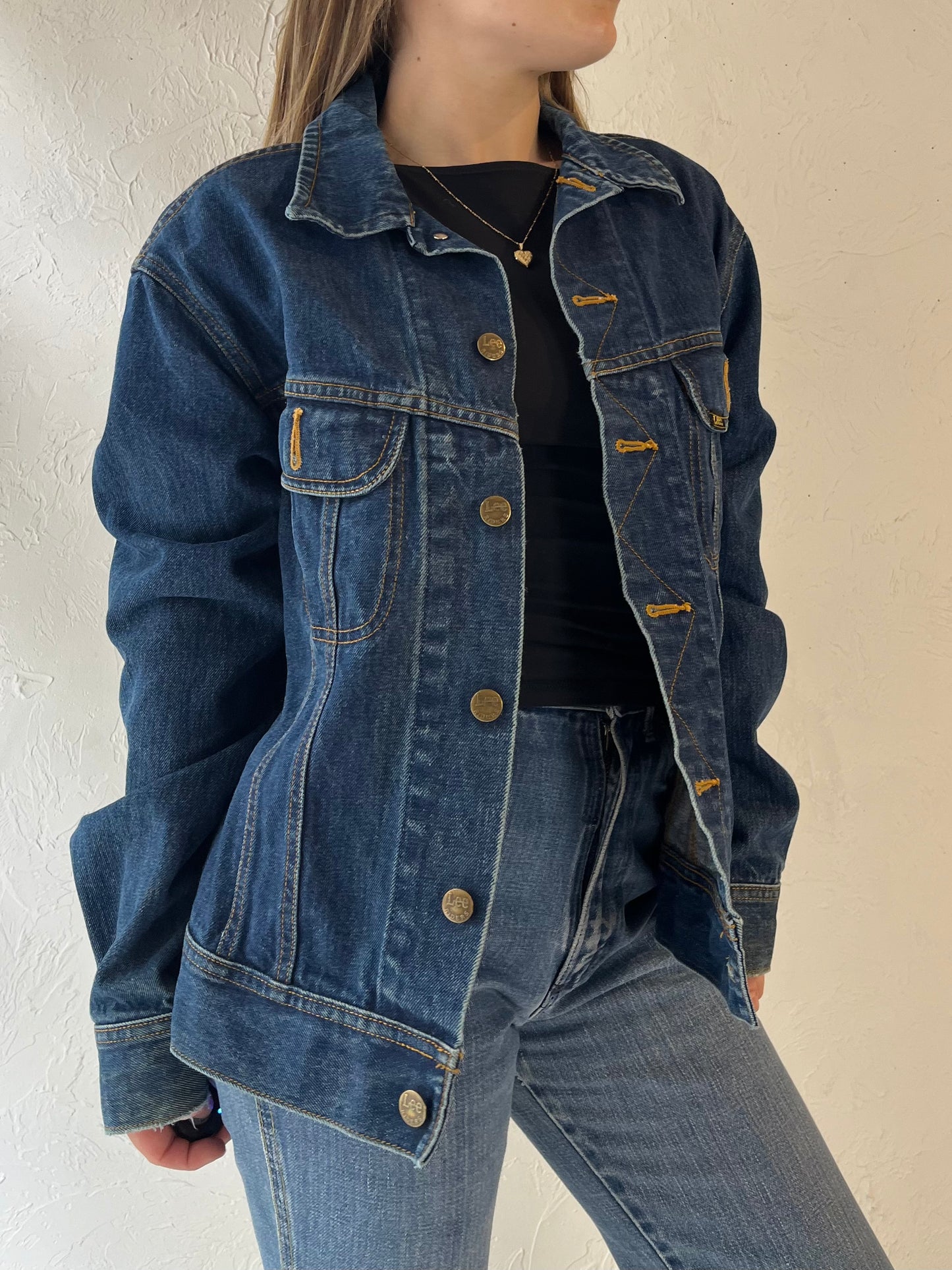 Vintage 'Lee' Denim Button Up Denim Jacket / Medium - Large