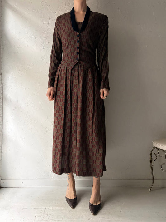 90s 'Karin Stevens' Dress / Medium - Large