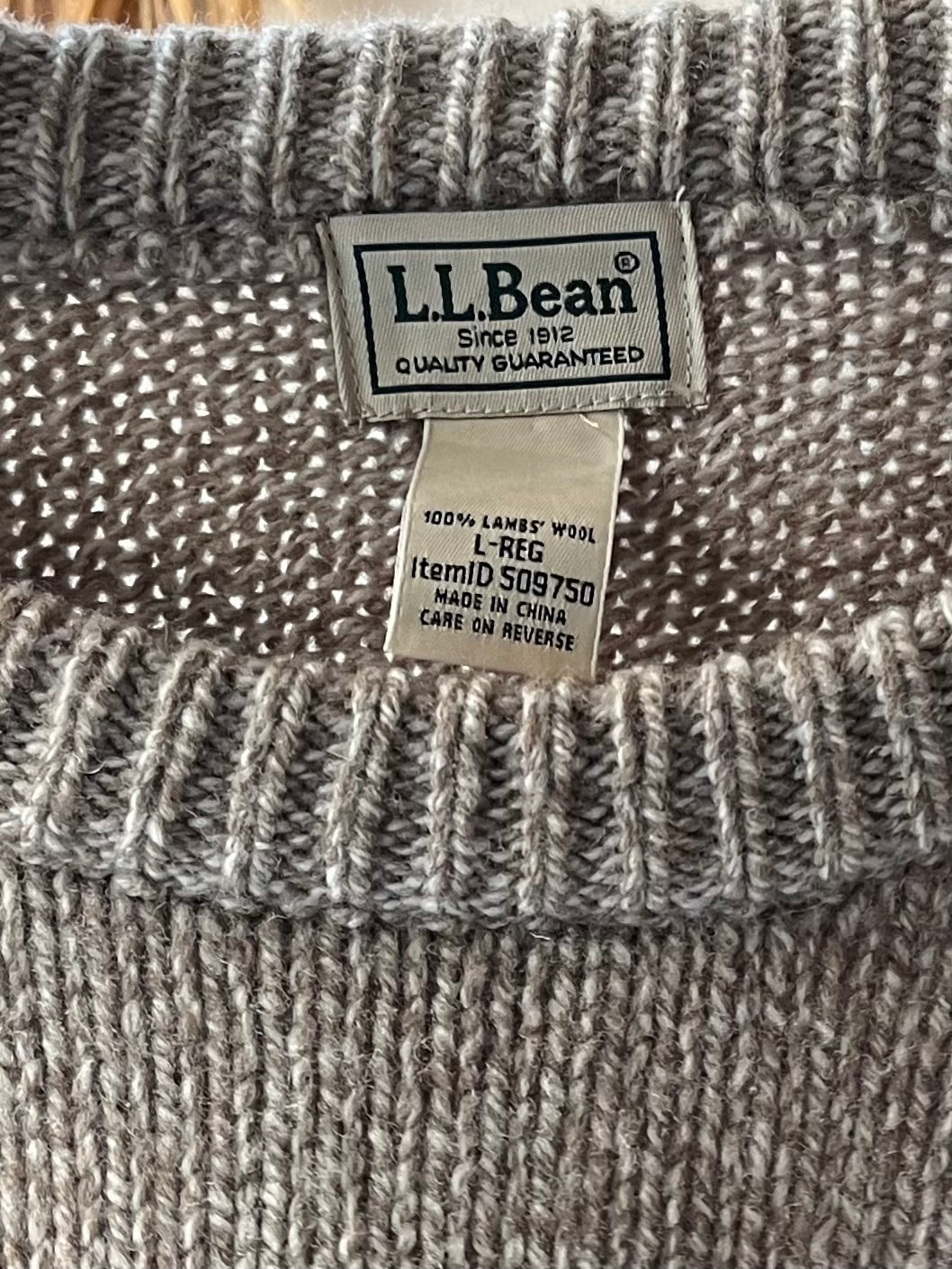 Y2k 'LL Bean' Oatmeal Wool Sweater / Large