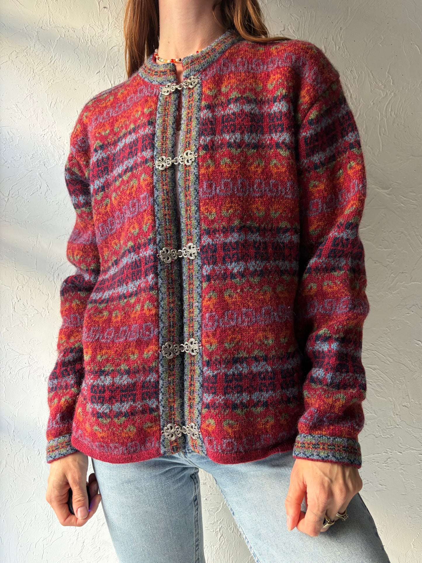 Vintage 'Newton Trading' Wool Dale of Norway Style Cardigan Sweater / Medium