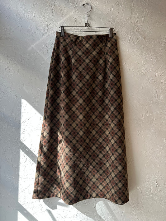 90s Knit Maxi Skirt / Small - Medium