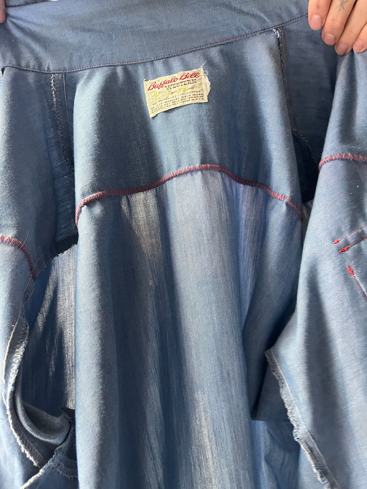 70s 'Buffalo Bill Embroidered Western Shirt / Medium