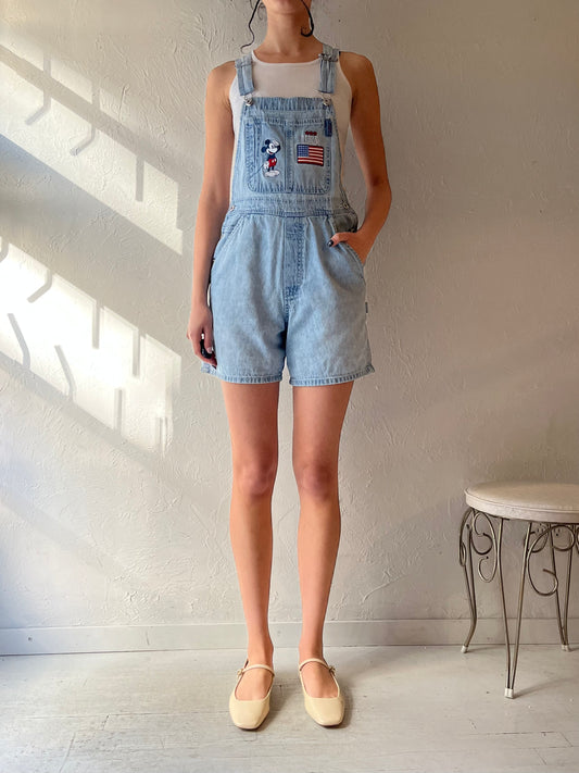 90s 'Disney' Denim Overalls / Small