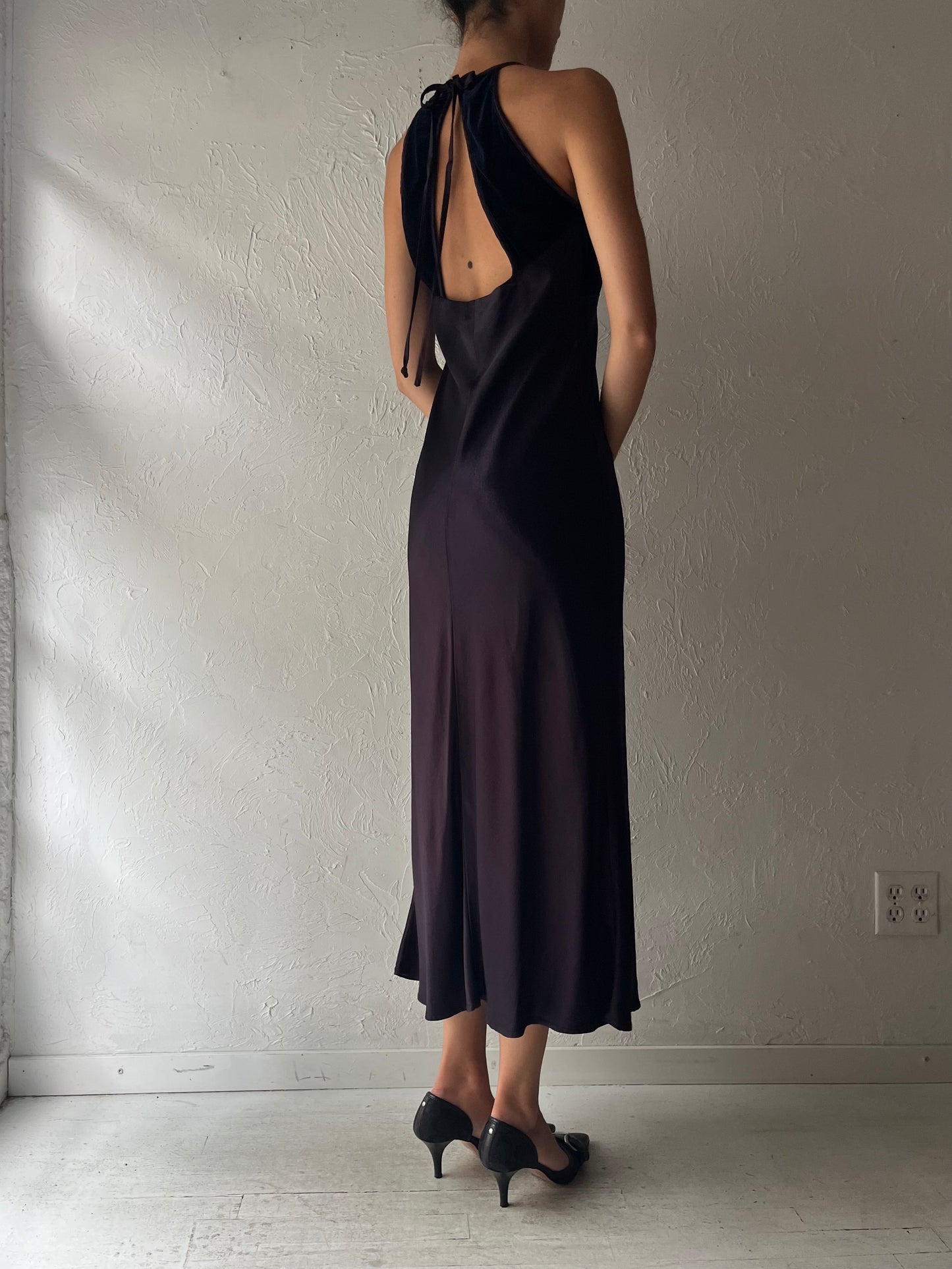 90s 'Steppin Out' Purple Formal Dress / Medium