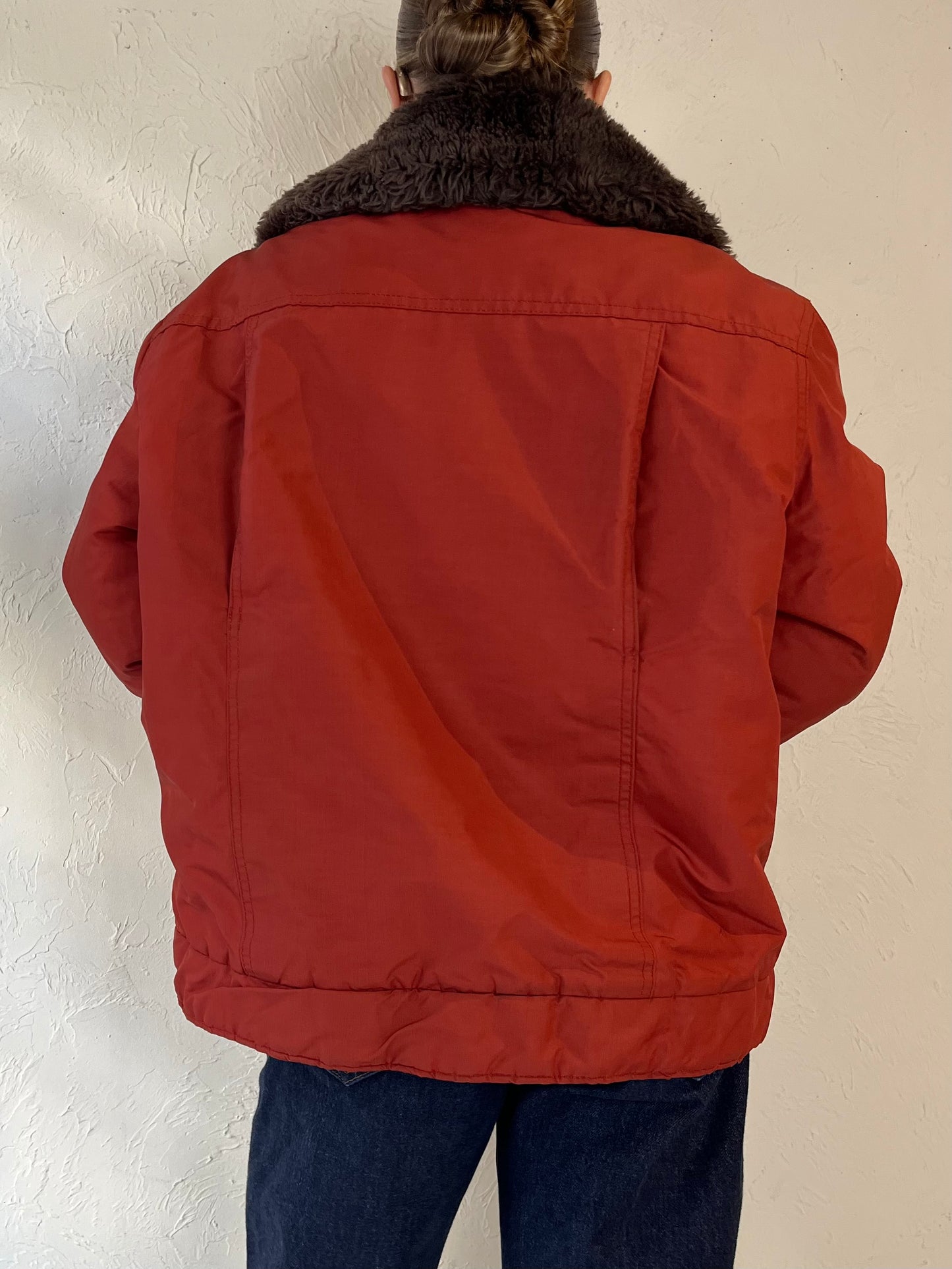 Vintage ‘Woolrich’ Orange Puffer Jacket / Large