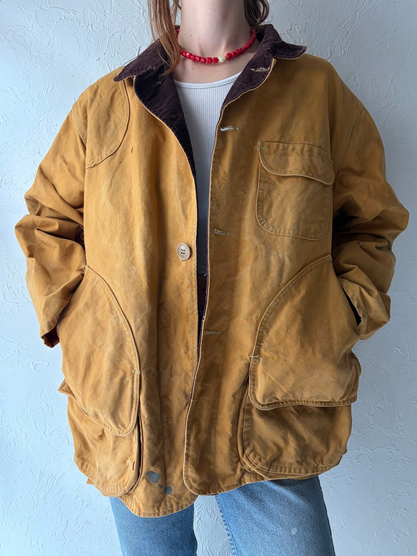 Vintage 'Black Sheep' Cotton Work Wear Hunting Jacket / Large