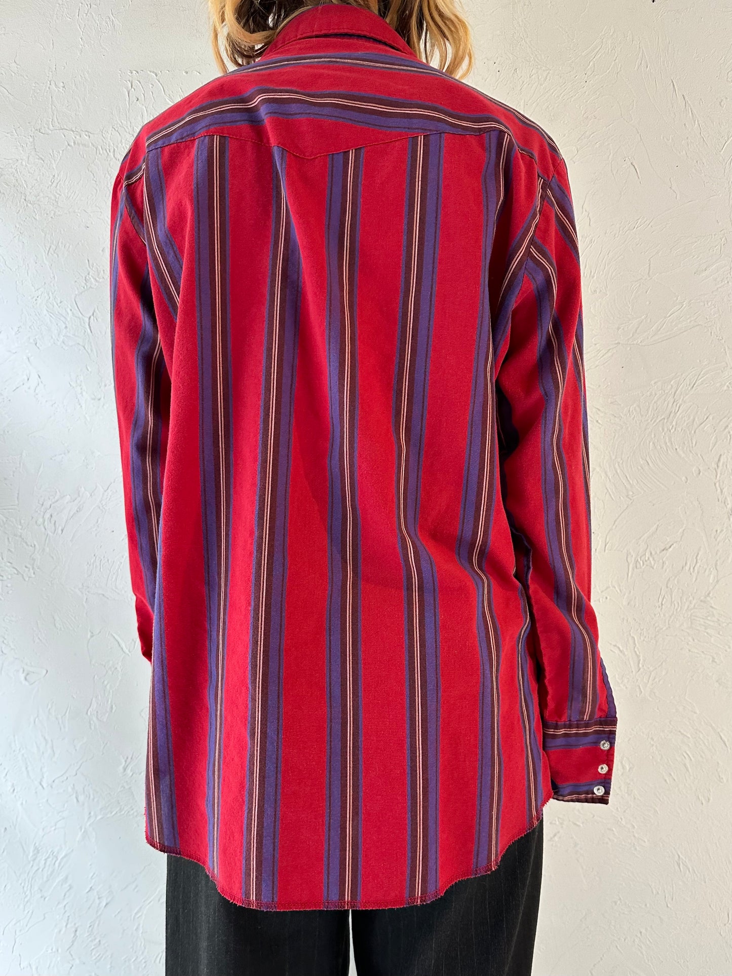 Vintage 'Wrangler' Red Snap Up Shirt / Medium