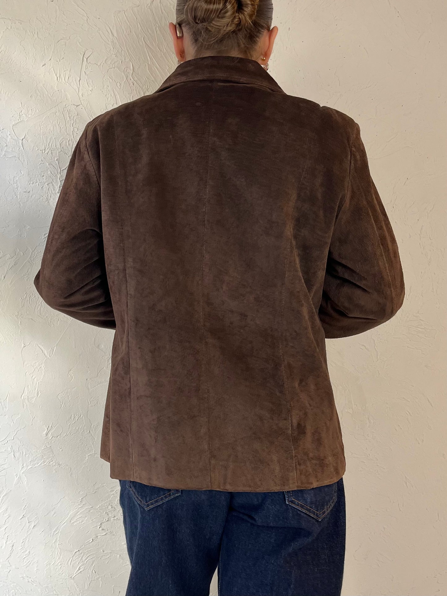 90s ‘John Paul Richard’ Brown Suede Jacket / Medium