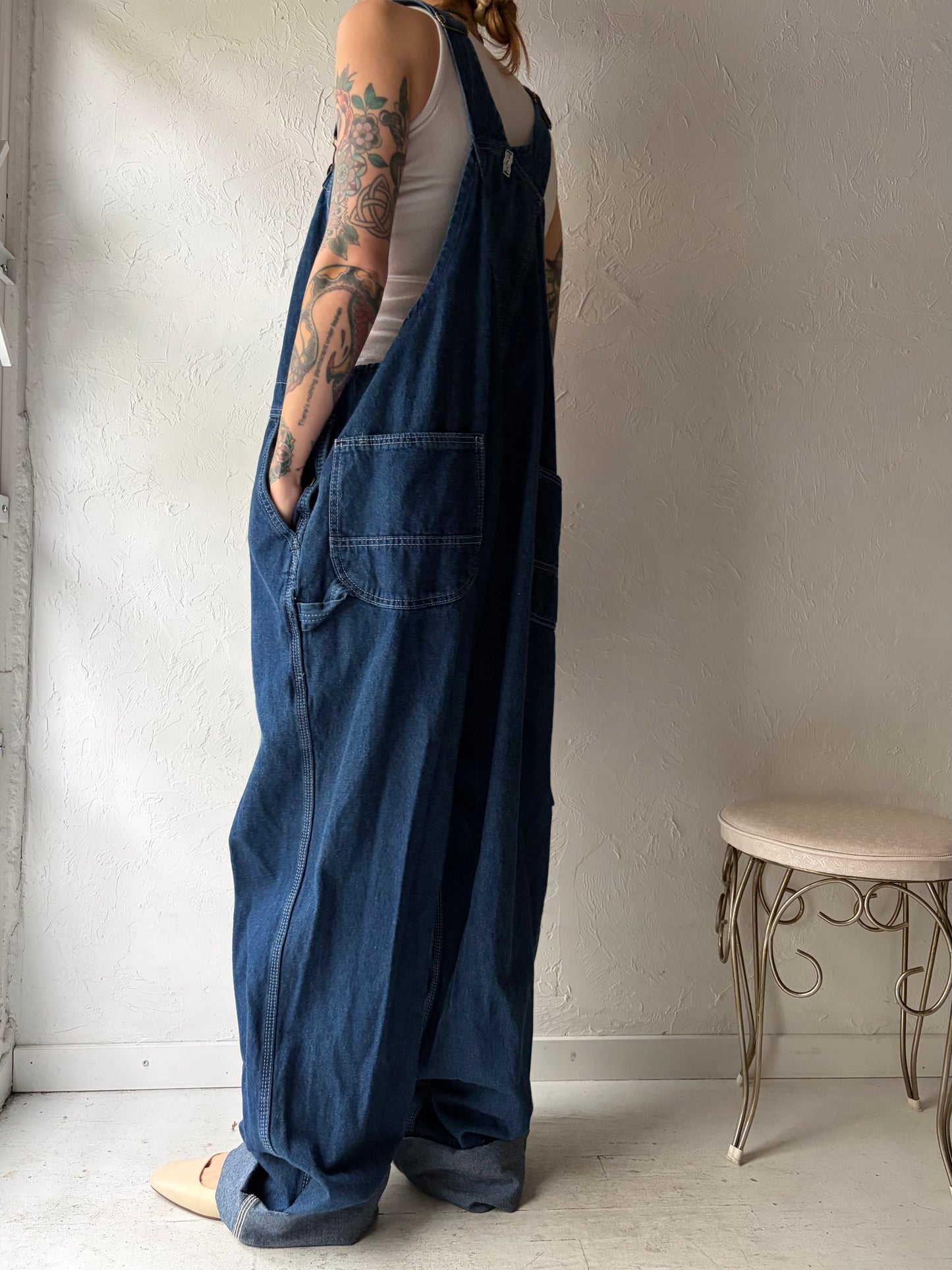 Y2k ‘Key’ Denim Overalls / XL