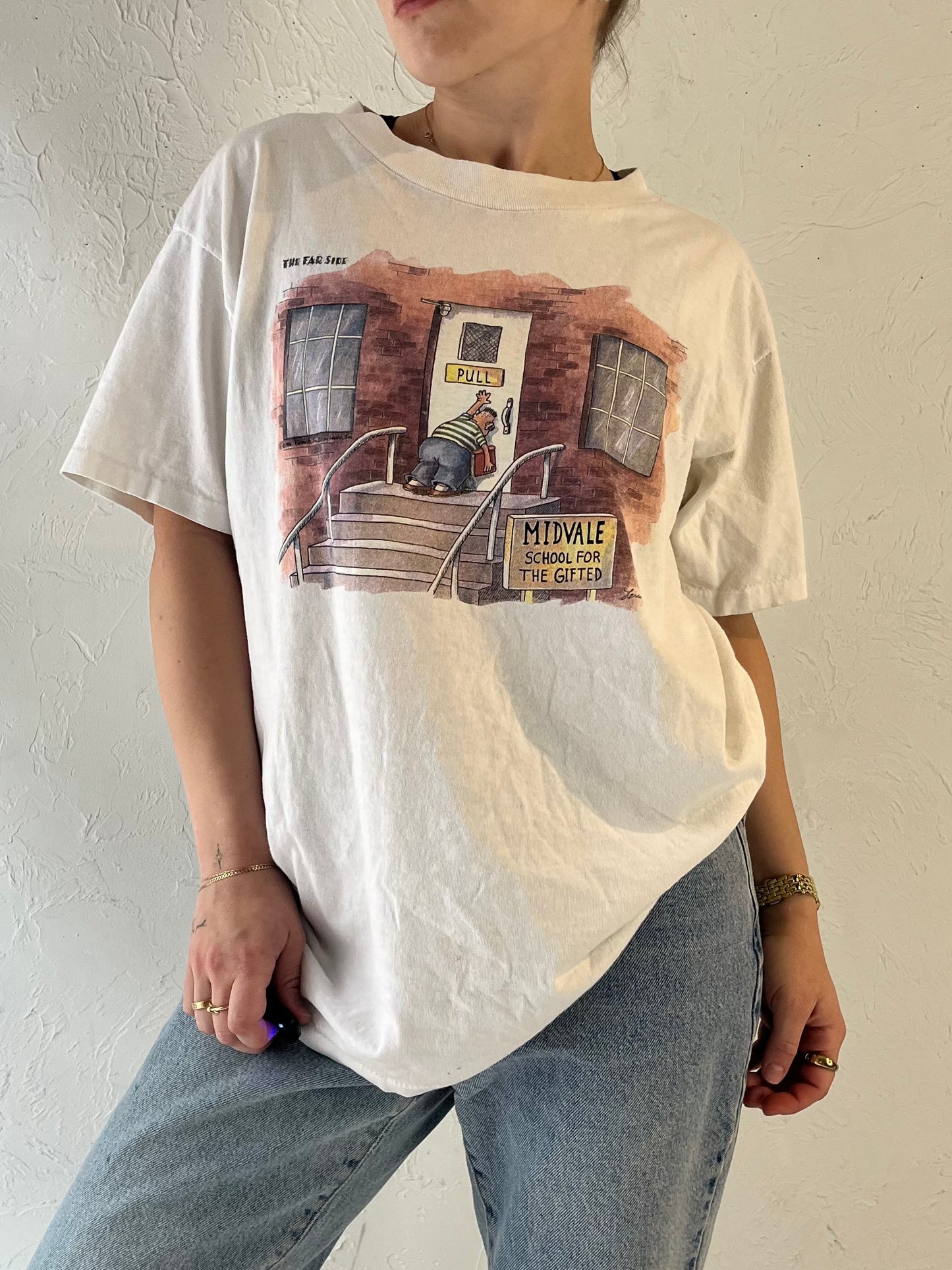 90s 'The Far Side' Graphic T Shirt / Single Stitch / Large