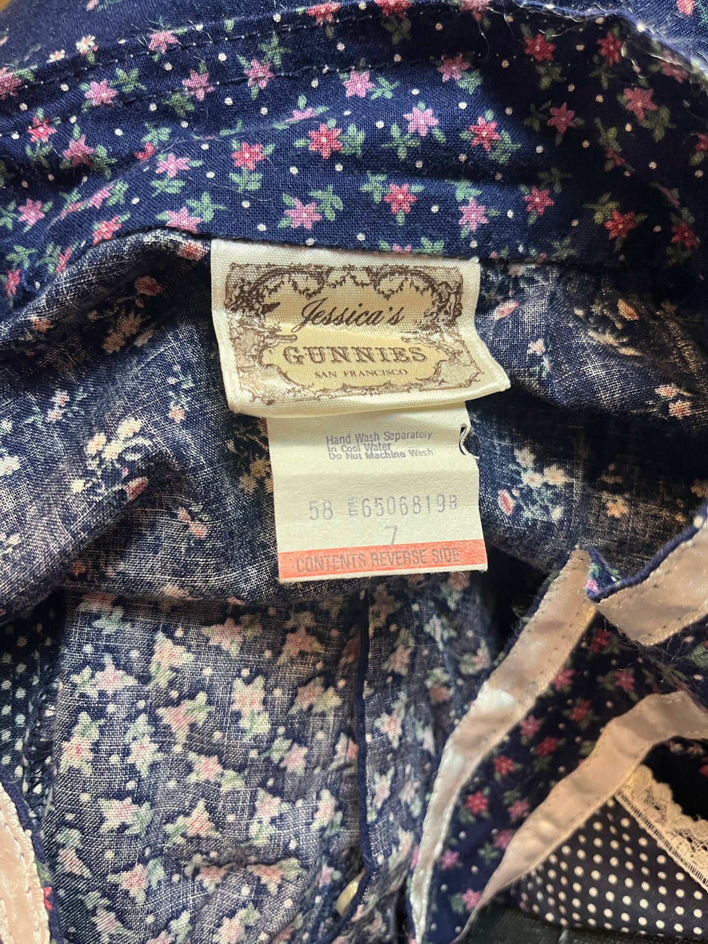 70s 'Gunne Sax' Floral Midi Skirt / Small