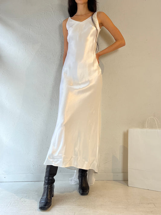 90s ‘Scarlet’ White Maxi Dress / Small