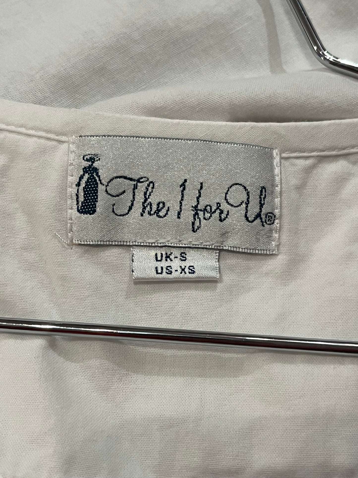 Vintage 'The 1 for U' White Cotton Dress / XS