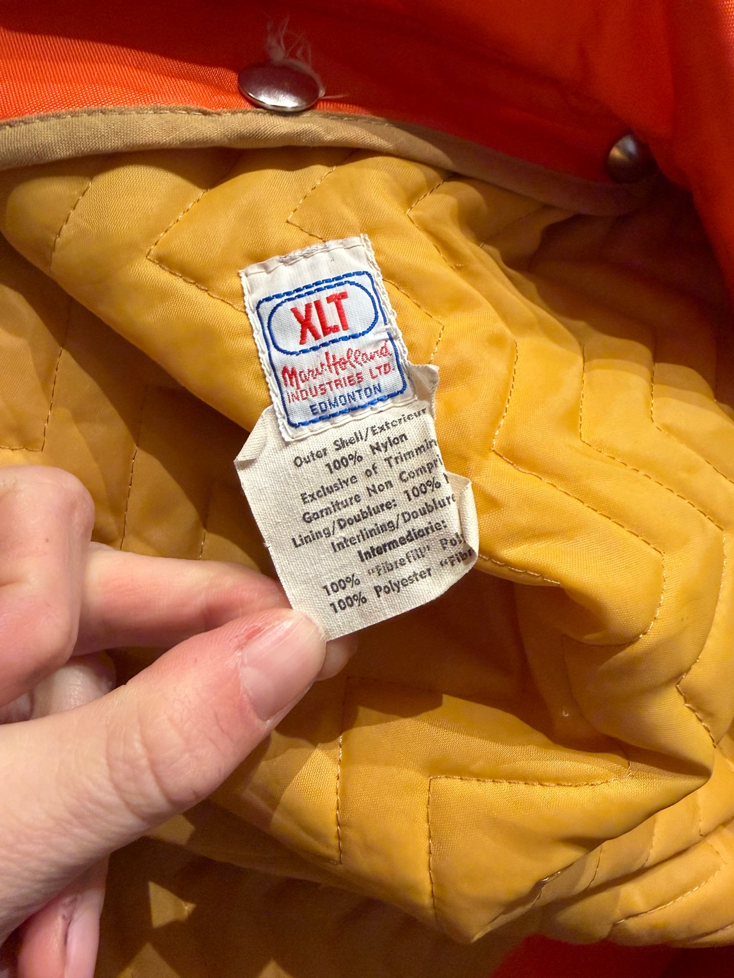 80s 'Marv Holland' Neon Orange Workwear Jacket / XL