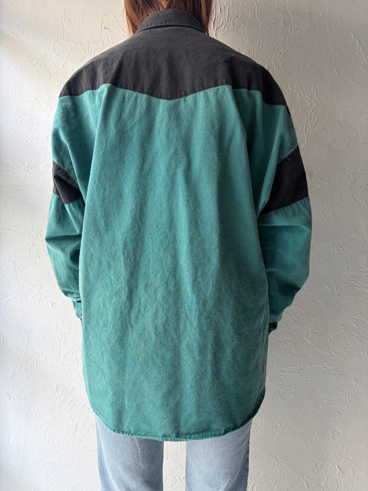 90s 'Roper' Thick Cotton Western Pullover / Large