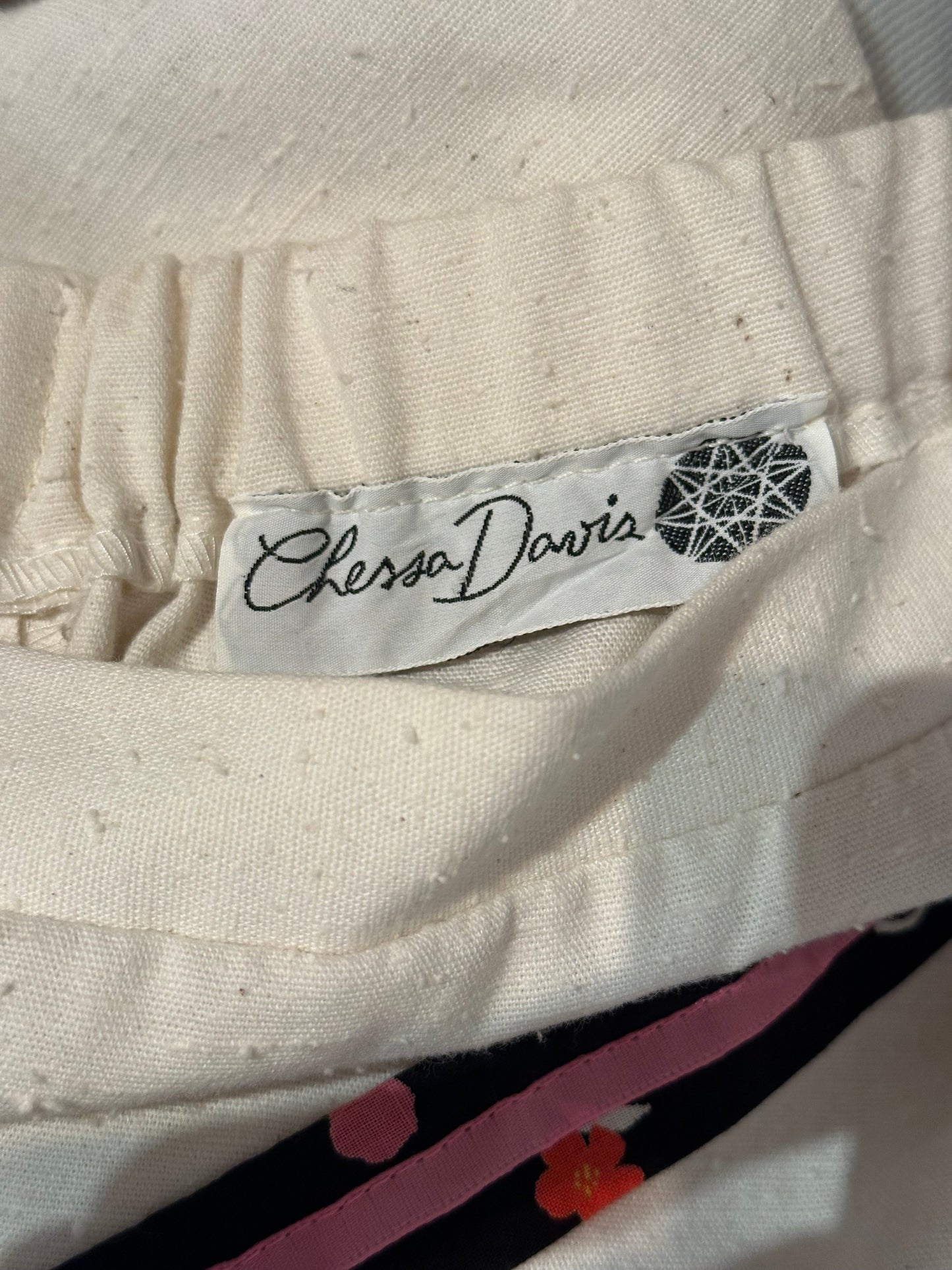 70s 'Chessa Davis' White Maxi Skirt / Medium