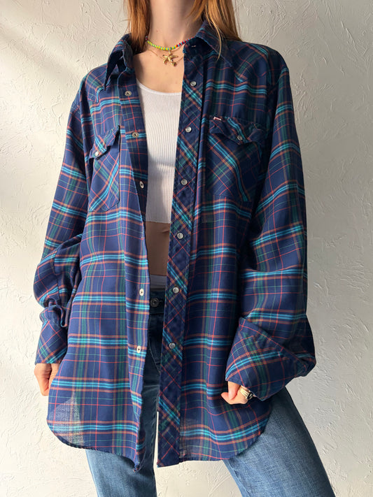 80s ‘MWG’ Western Snap Up Shirt / XL
