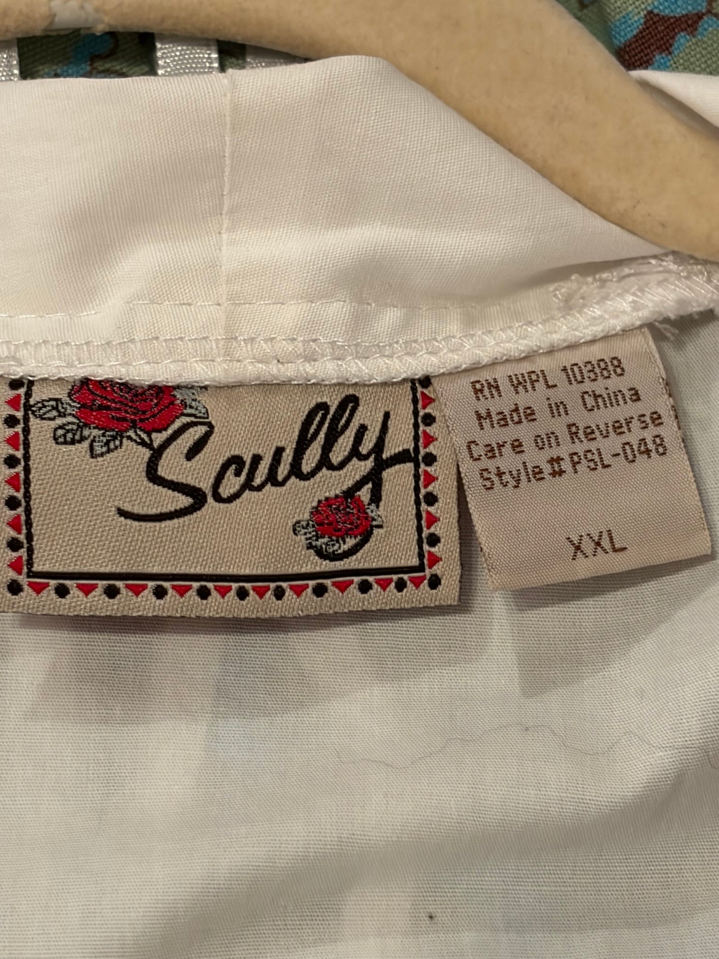 Vintage 'Scully' White Cottage Core Western Blouse / XXL