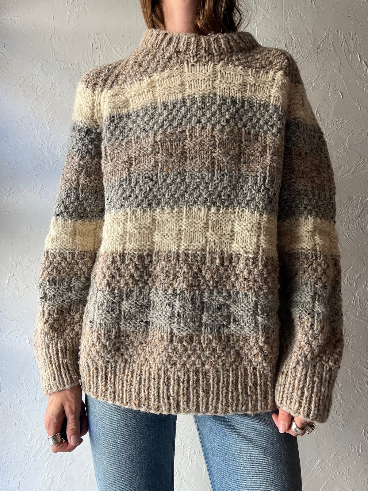 Vintage 'Gaeltarra' Hand Knit Wool Pullover Sweater / Medium