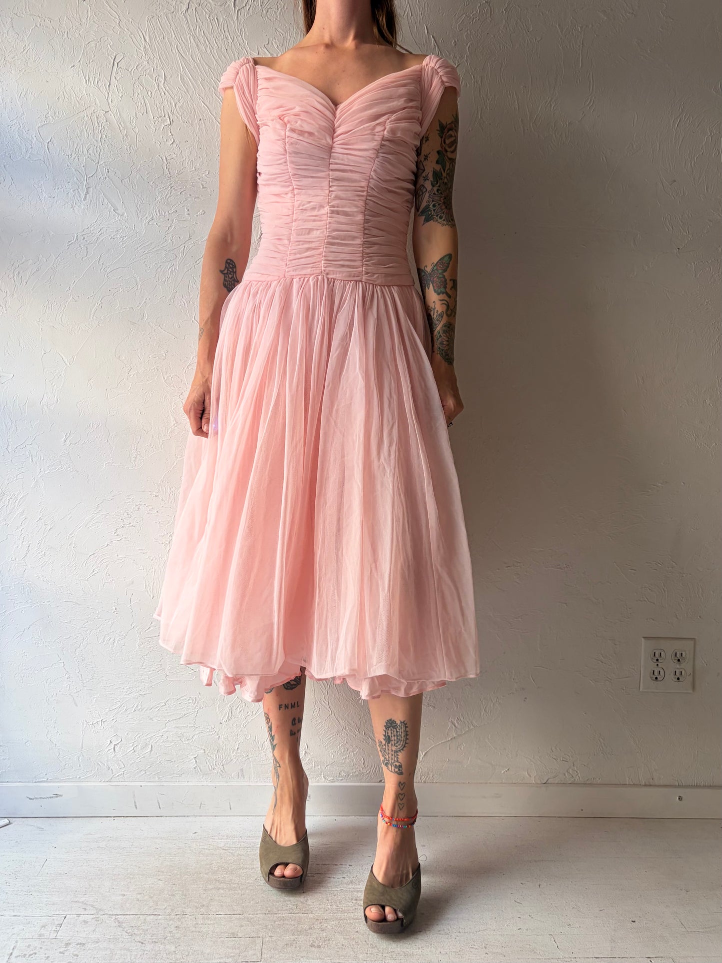 60s 'Rickys' Pale Pink Formal Dress / Small – Wildhoneygoods