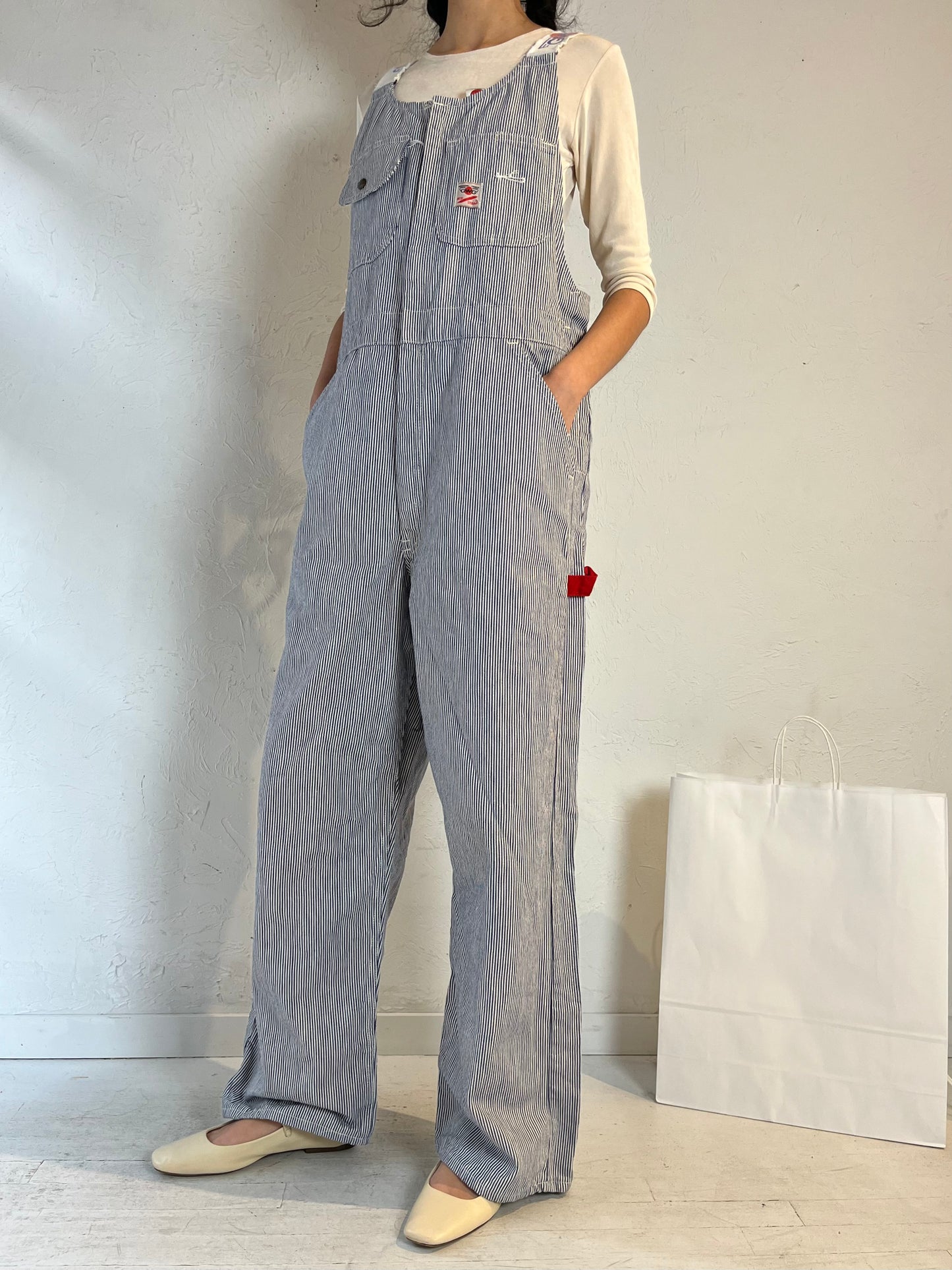 70s / 80s ‘GWG’ Pinstripe Overalls / Union Made in Canada / Medium