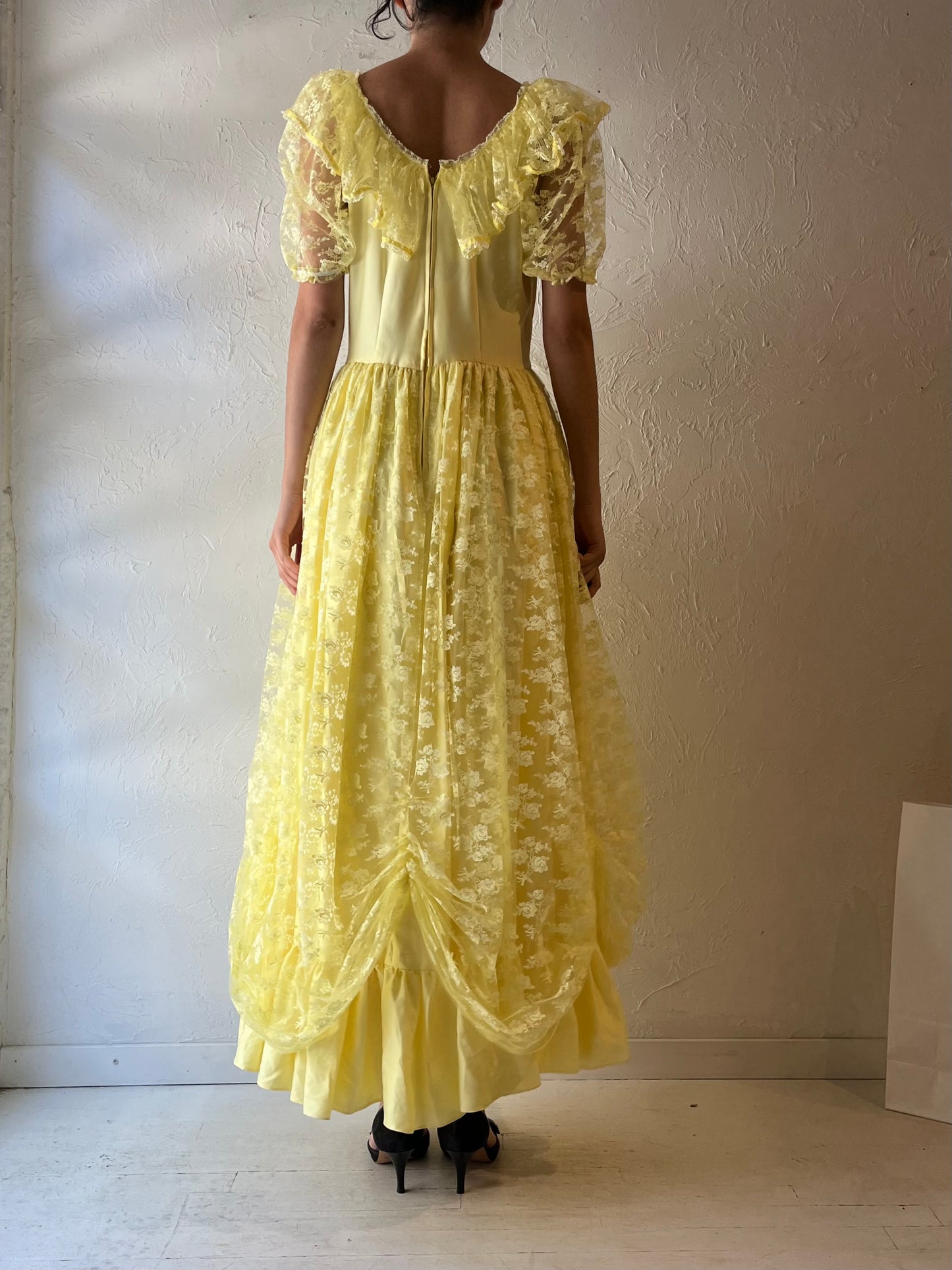 Handmade Yellow Prom Dress / Medium