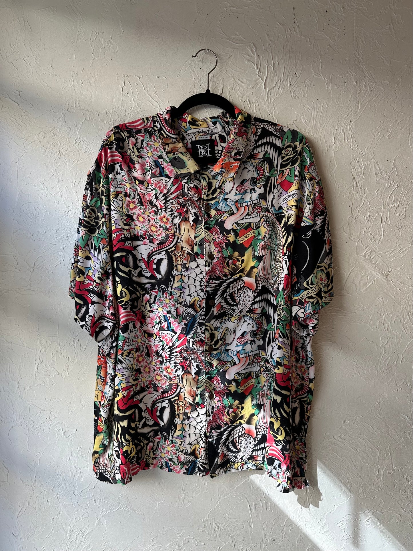 Y2K ‘Ed Hardy’ Button Up Shirt / XXL