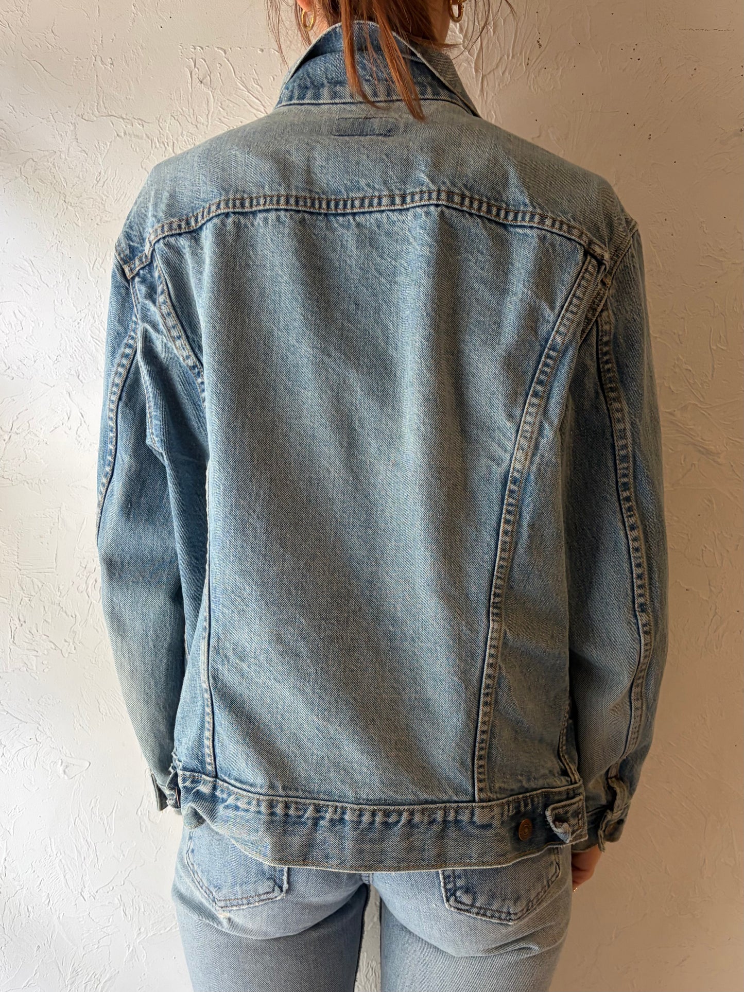 90s 'Levi’s' Medium Wash Denim Jacket / Vintage 1990s Classic Blue Jean Normcore Streetwear Jacket / Medium